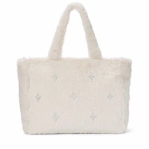 Victoria's Secret Cream Faux Fur Tote